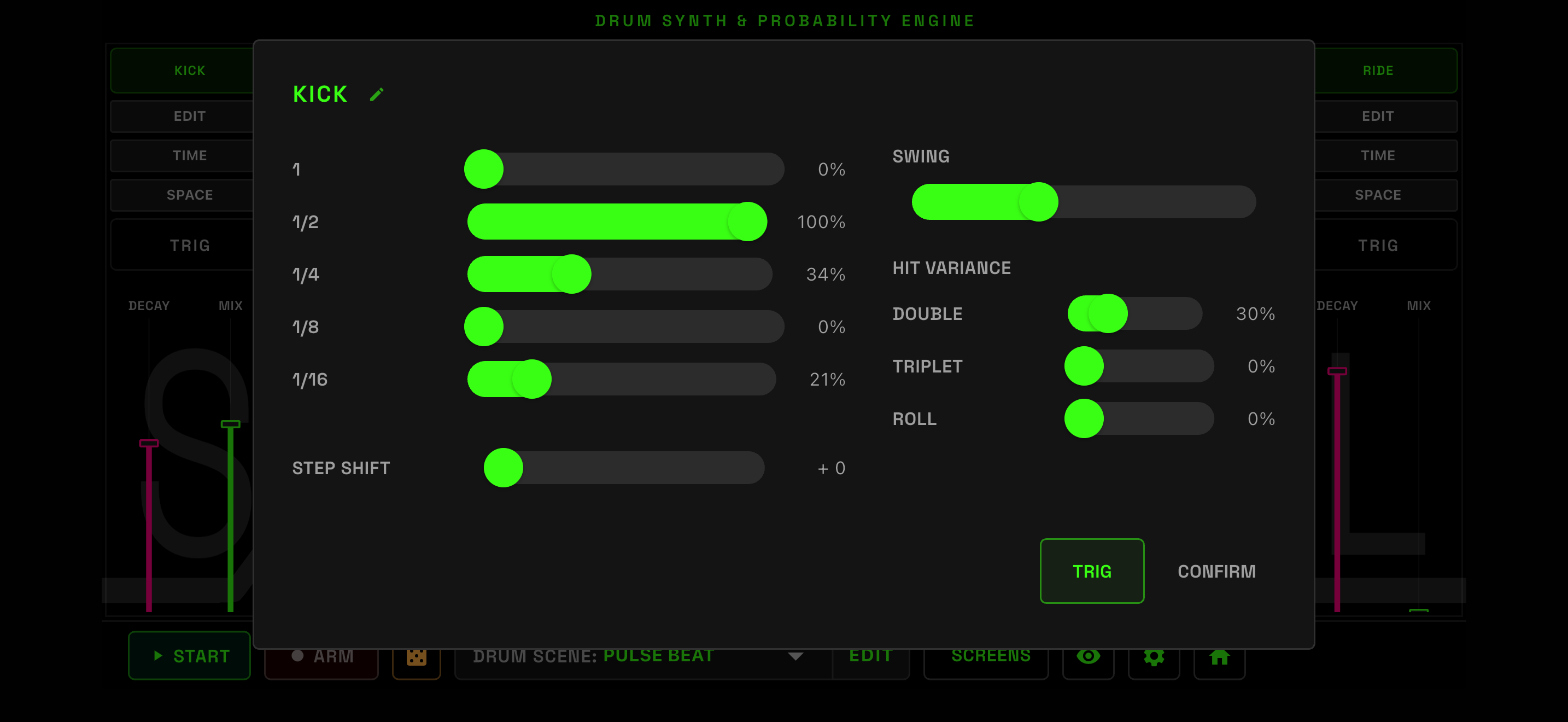 Probability Engine Parameters